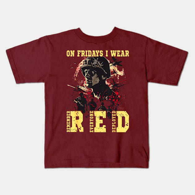 On friday I wear red Kids T-Shirt by Dreamsbabe